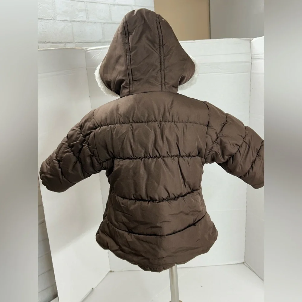 OshKosh B'gosh Brown Jacket with Pink Heart Accents